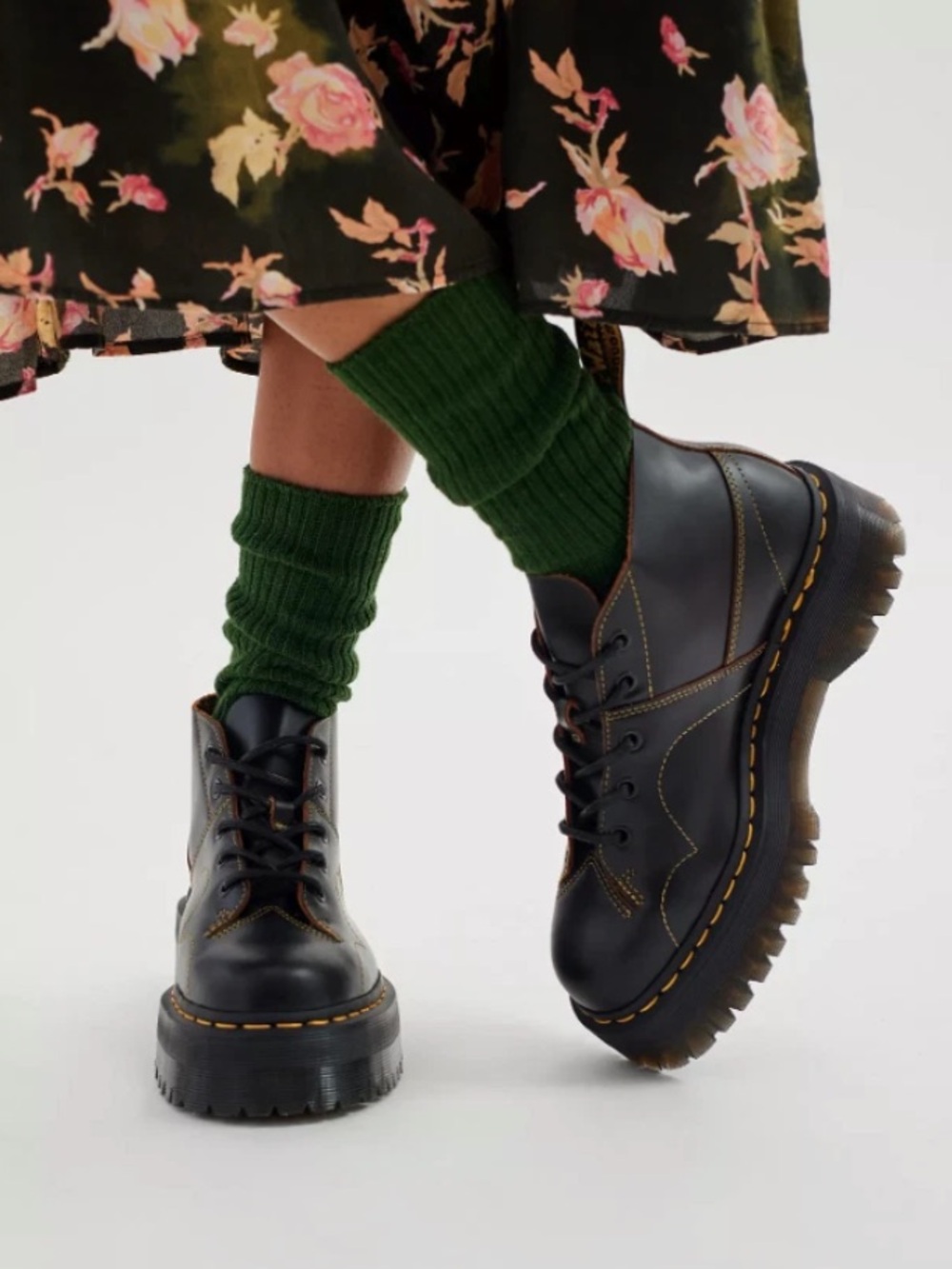 Dr. Martens Church Platform Monkey Boots | Black Vintage Smooth | NWOT